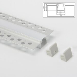 Profilo in alluminio per strisce LED da incasso per cartongesso - immagine 2